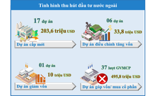 The situation of attracting FDI in the first quarter of 2023 in Binh Duong province